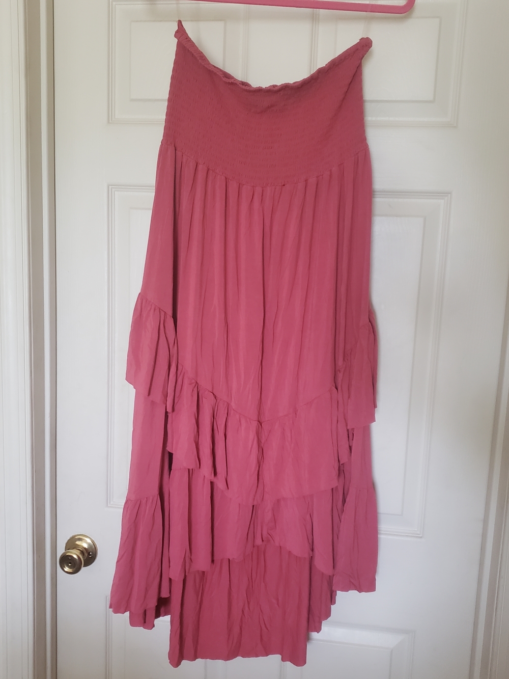 Kori Tiered Maxi Skirt in Dusty Rose Pink
